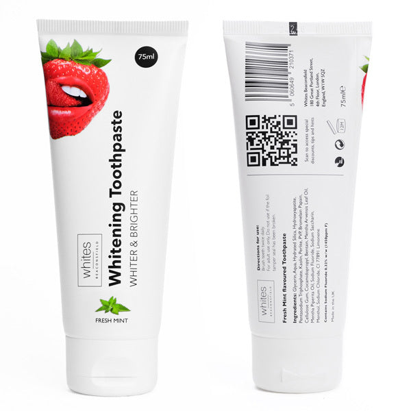 Whites Teeth Whitening Toothpaste Fresh Mint 75ml (British brand)