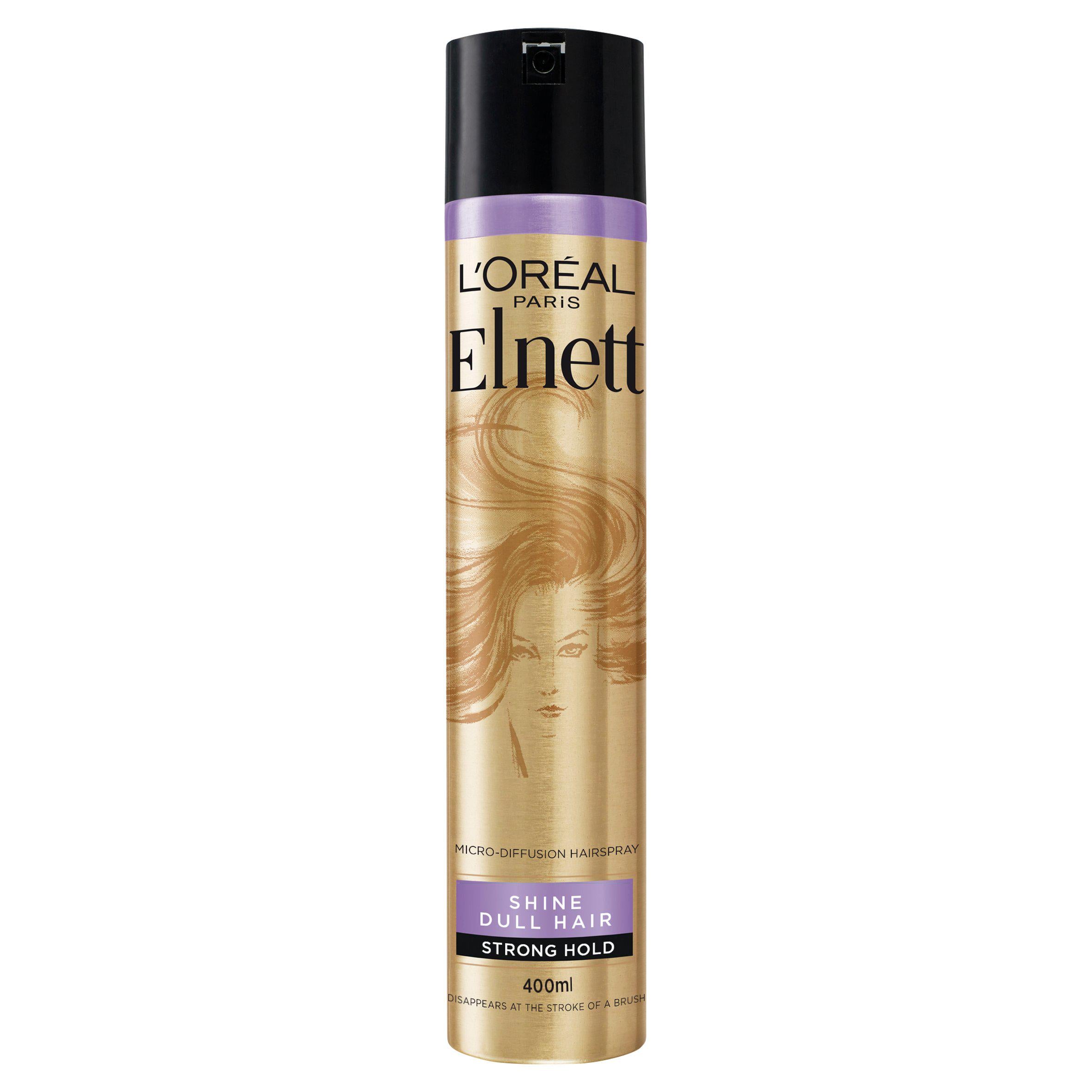 L'Oreal Elnett Infinite Shine Hairspray 400ml Paris Collection styling & hairspray Sainsburys   