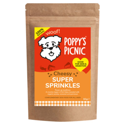 ASDA Poppy's Picnic Cheesy Super Sprinkles Complementary Dog Food 60g- Buy online at McGrocer