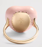 Valentino Garavani enamel heart ring gold-tone (British brand)