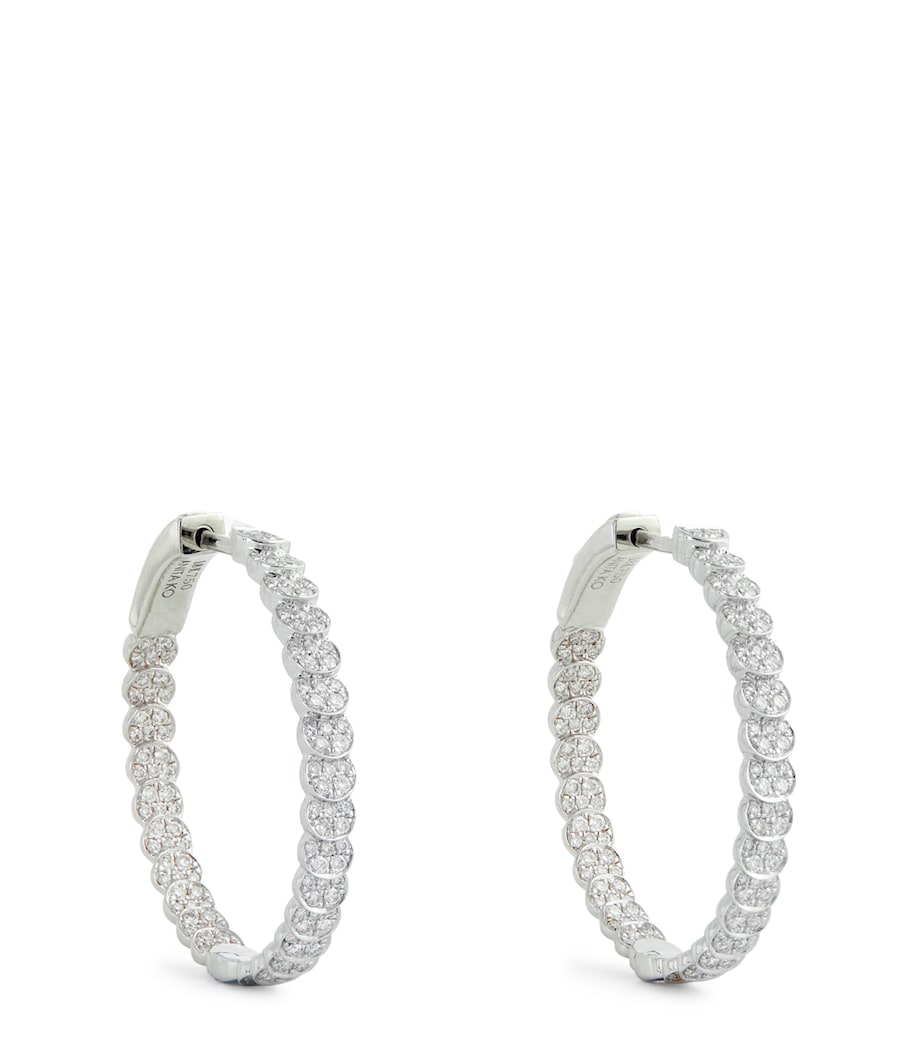 Anita Ko white gold diamond Luna hoop earrings - British product