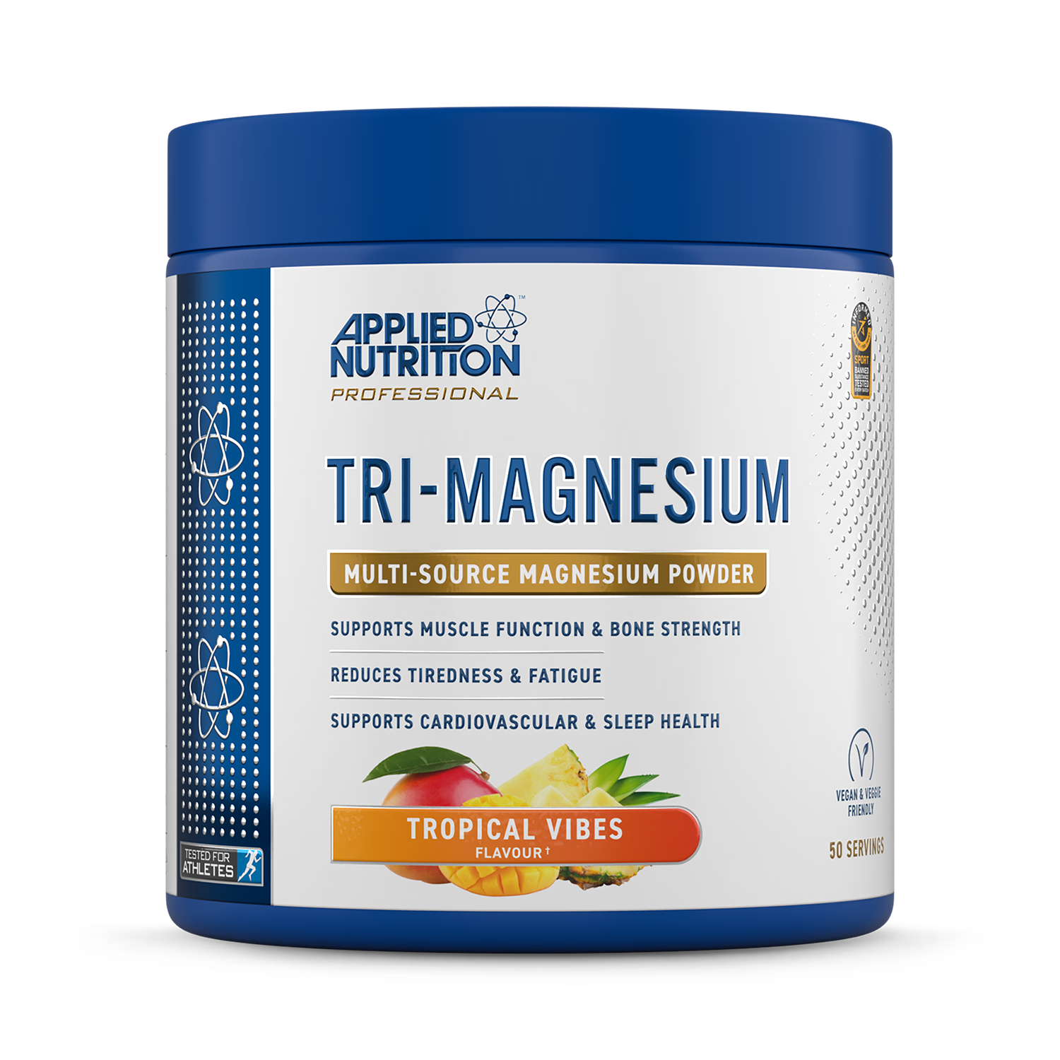 Applied Nutrition Tri-Magnesium Powder Tropical Vibes 200g, imported from the UK