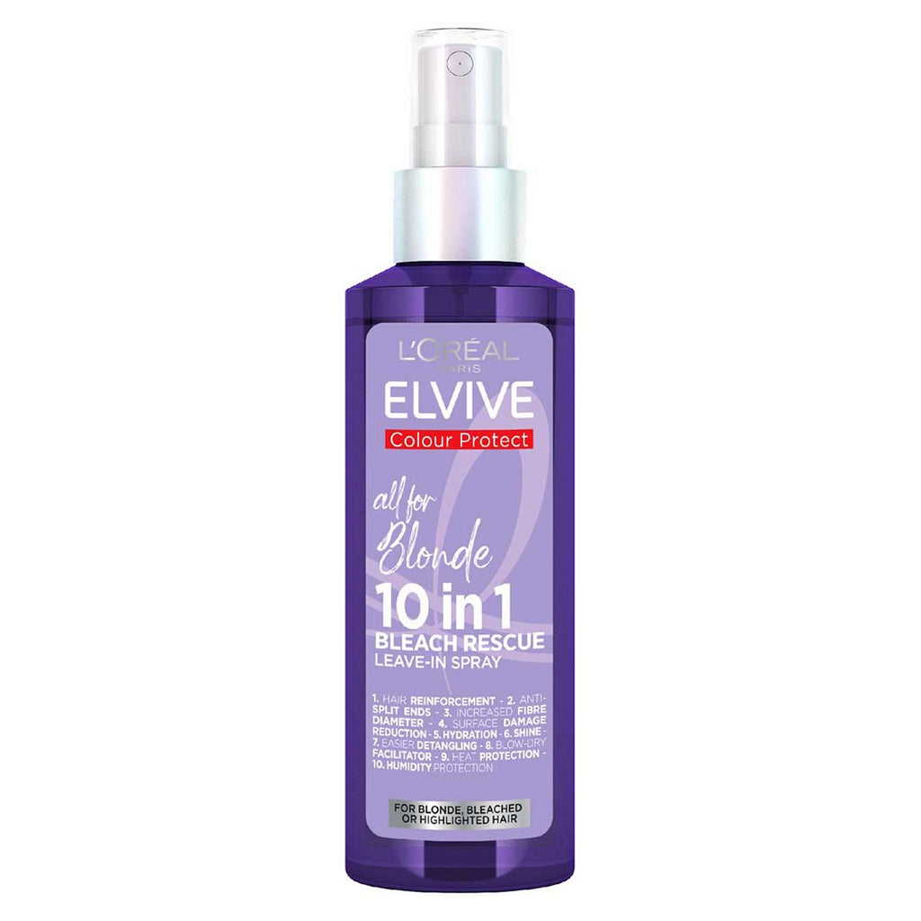 L'Oreal Paris Elvive Colour Protect 10 in 1 Leave-In Spray for Blonde, Bleached or Highlighted Hair 150ml