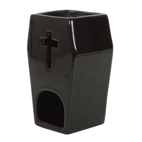 Something Different Coffin Oil Burner Gothic Ceramic 14cm (British brand)