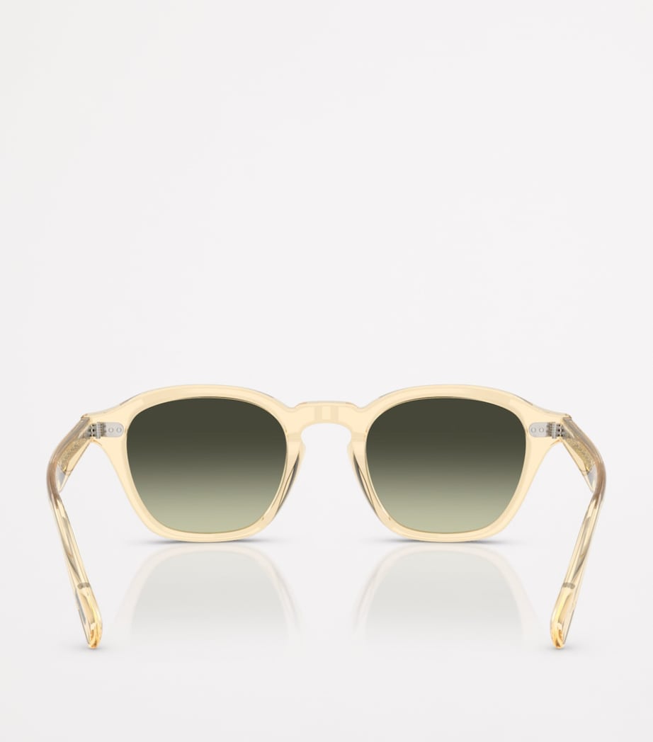 Oliver Peoples square Eyles sunglasses with mirrored lenses, imported from the UK
