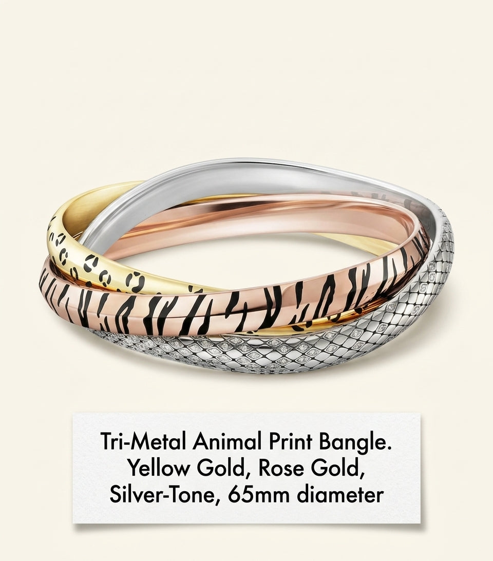 Cartier Mixed Gold Diamond Wild Ones Trinity Bracelet - British product