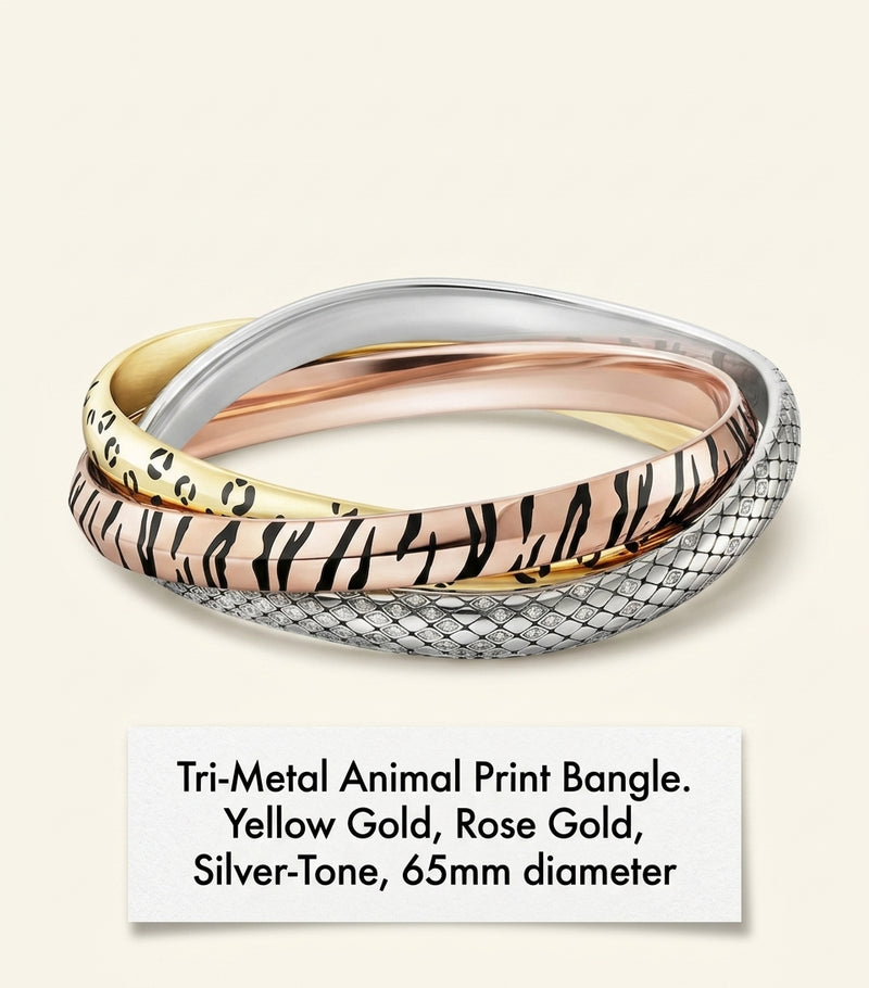 Cartier Mixed Gold Diamond Wild Ones Trinity Bracelet - British product