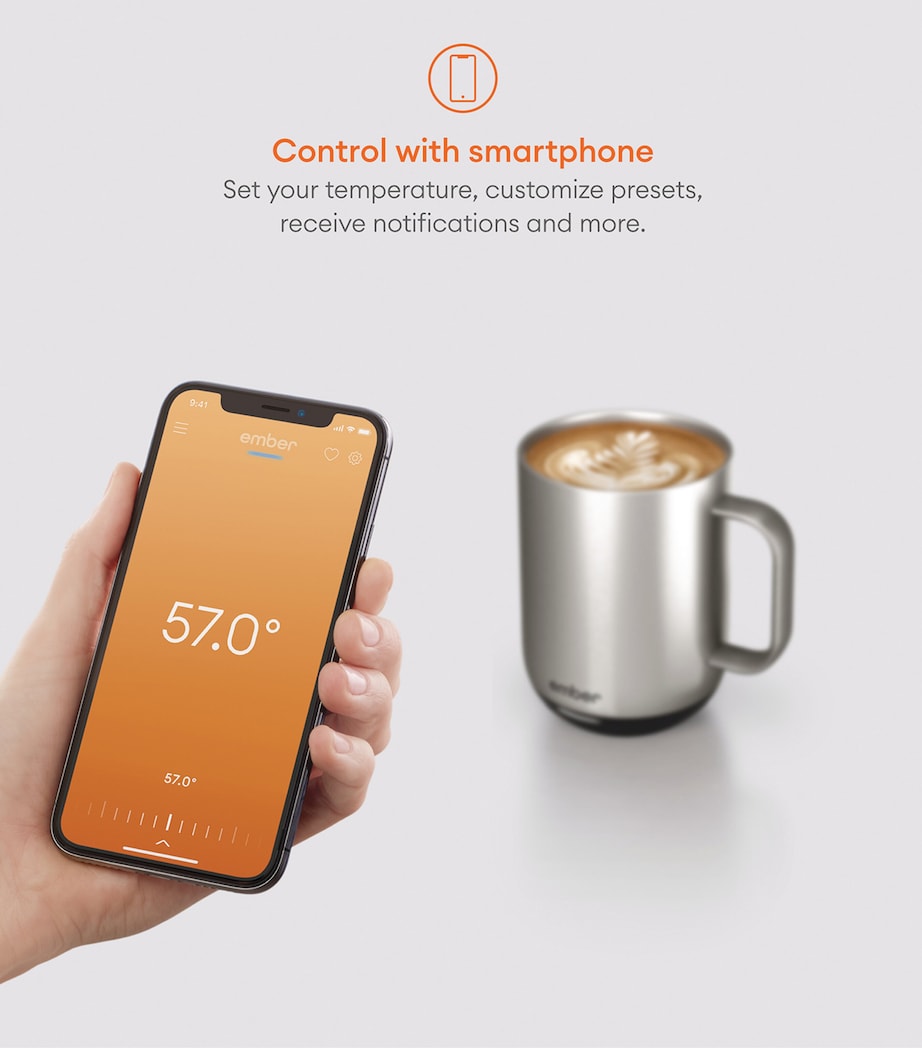 Ember smart mug with temperature control, 295ml (British brand)