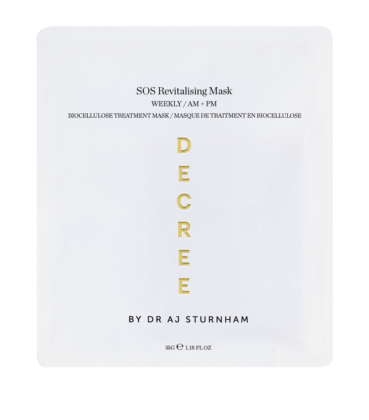 Decree SOS revitalising sheet mask 35g - British product