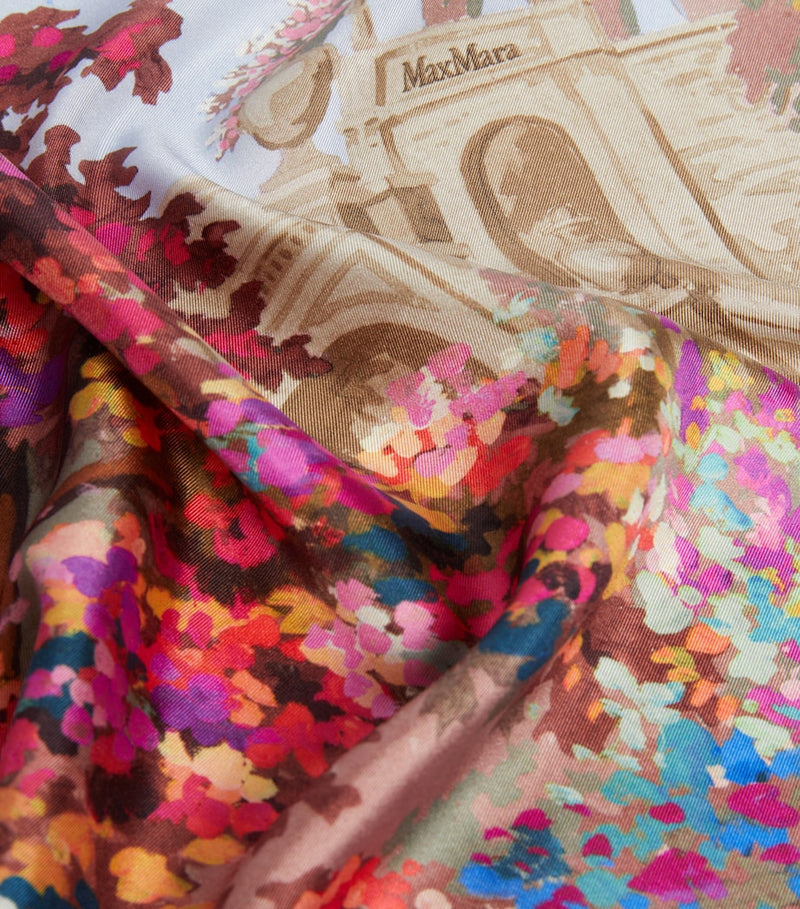 Max Mara silk printed scarf 70cm (British brand)
