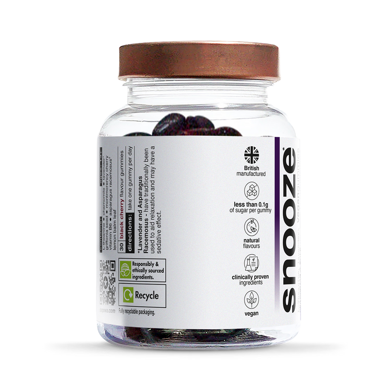 Starpowa Snooze black cherry gummies 30 pack (British brand)