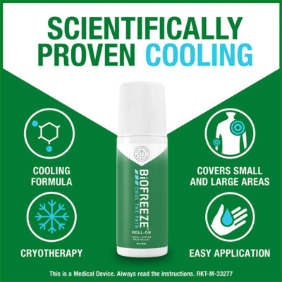 BioFreeze long lasting pain relief roll-on 84g, imported from the UK