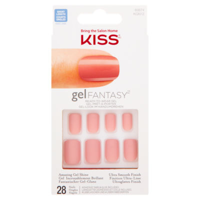 Kiss Gel Fantasy short artificial nails 28 count, UK version