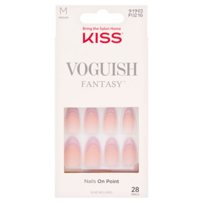 Kiss medium false nails voguish fantasy 28 count - British product