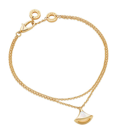 Harrods Bvlgari Yellow Gold and Mother-of-Pearl Divas' Dream Bracelet- Buy online at McGrocer