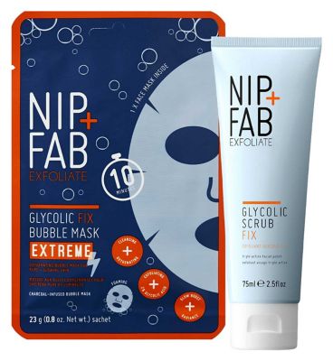 Nip+Fab Glycolic Fix Scrub & Bubble Mask Duo GOODS Boots   