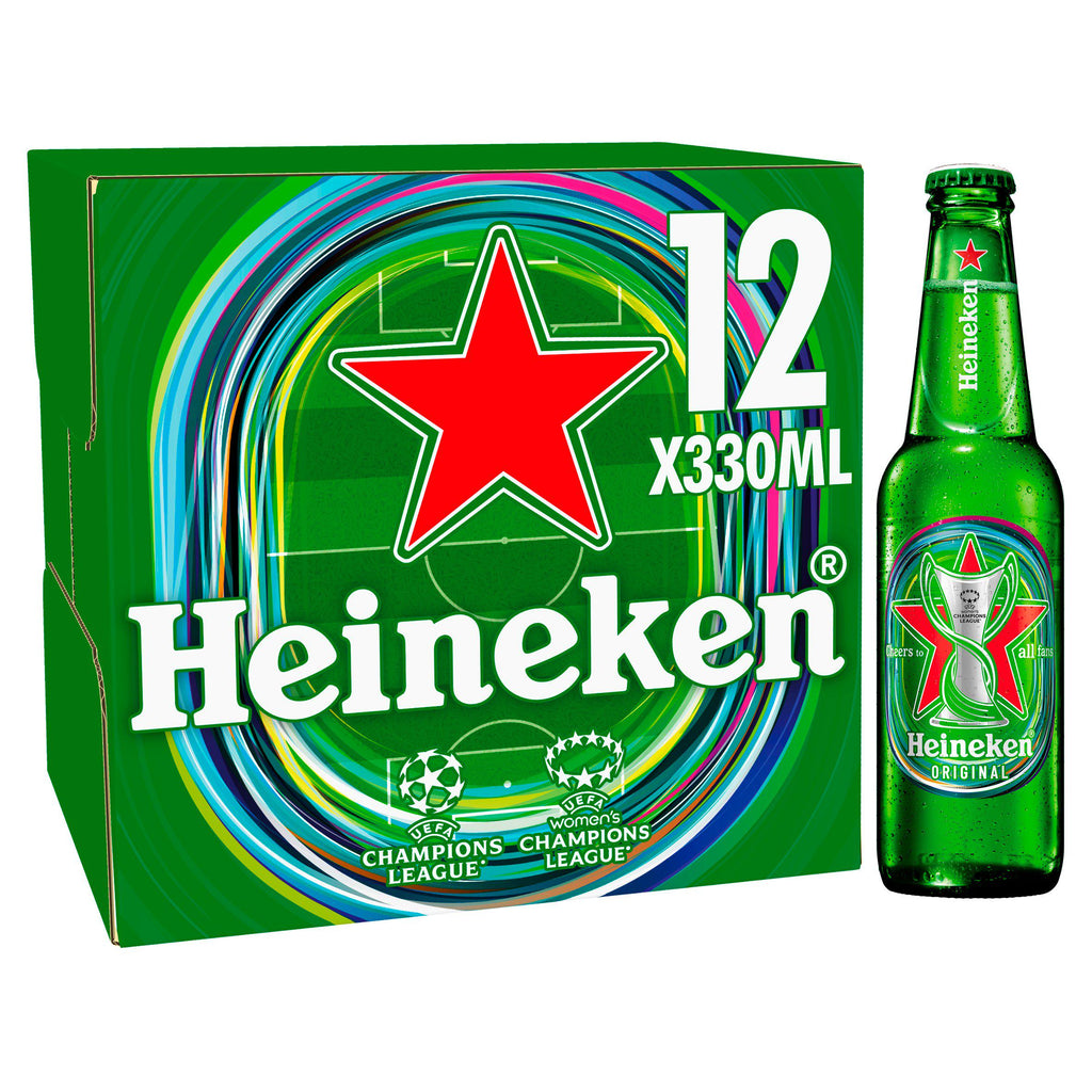 Heineken Premium Lager Beer Bottles 12x330ml