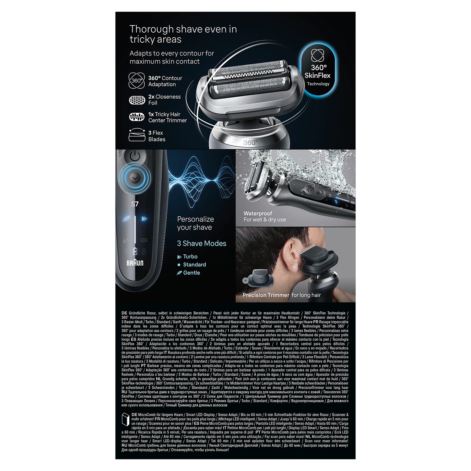 Braun Series 7 electric shaver (British brand)