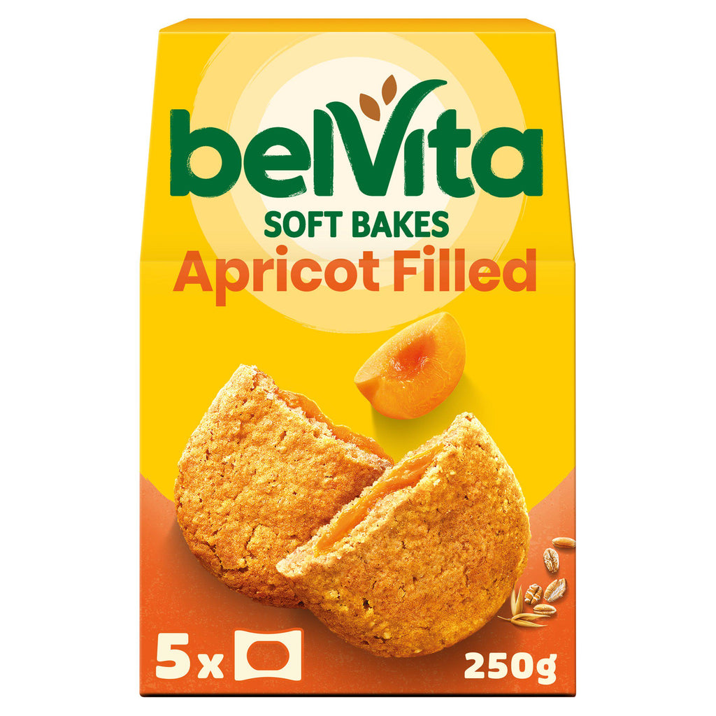 Belvita Breakfast Soft Bakes Apricot Filled Pack x5 250g