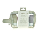 Danielle Creations travel bottle set with customisable labels - British product