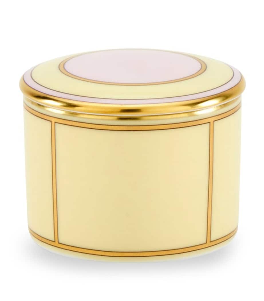 GINORI 1735 porcelain Colonna Diva Giallo trinket box, 8cm, UK version