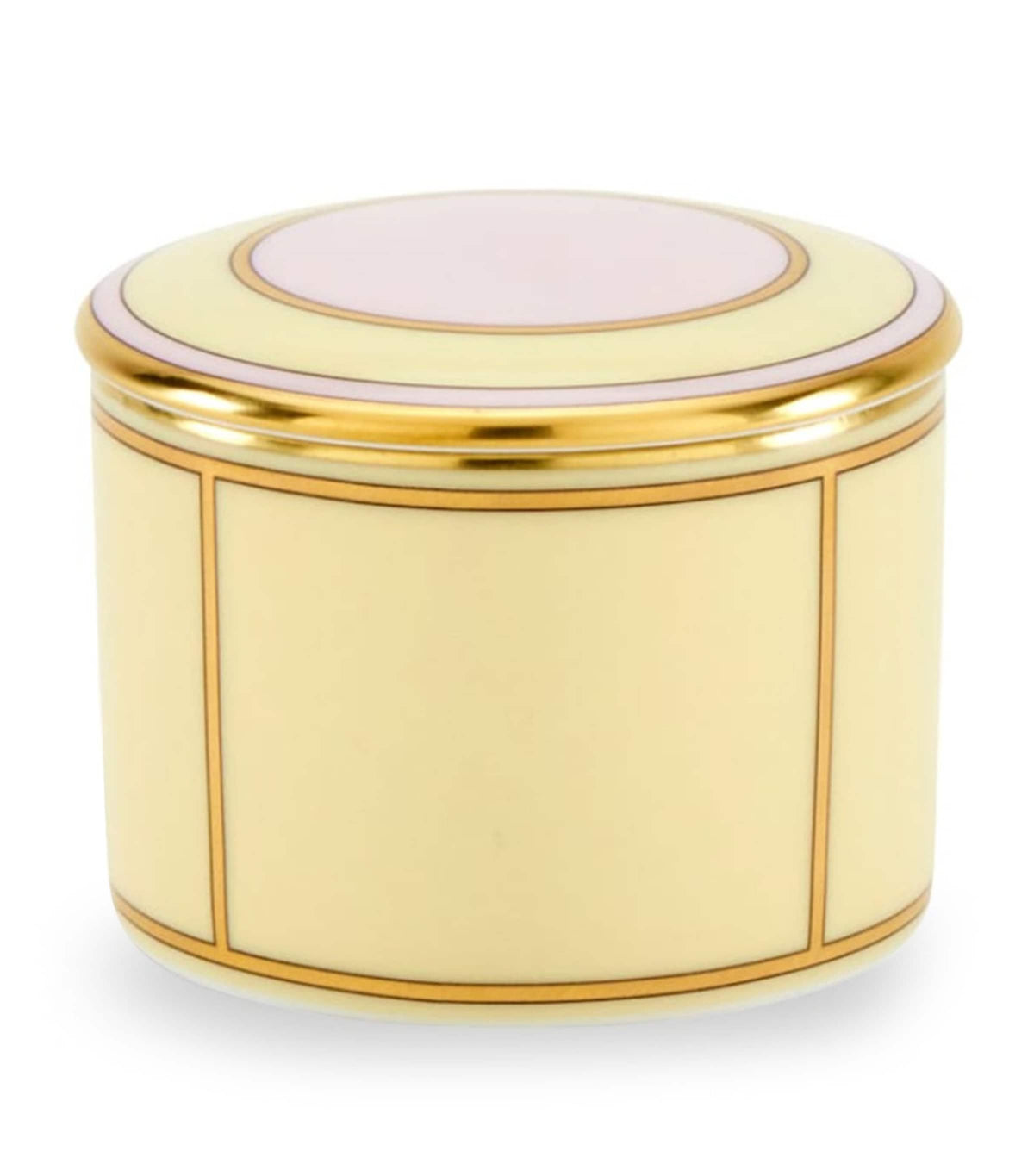 GINORI 1735 porcelain Colonna Diva Giallo trinket box, 8cm, UK version