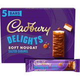 Cadbury Delights Salted Caramel Chocolate Nougat Bar Pack x5 110g GOODS Sainsburys   