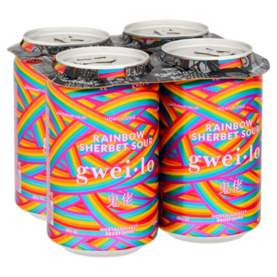 Gweilo Rainbow Sherbet Sour beer 4 x 330ml, UK version