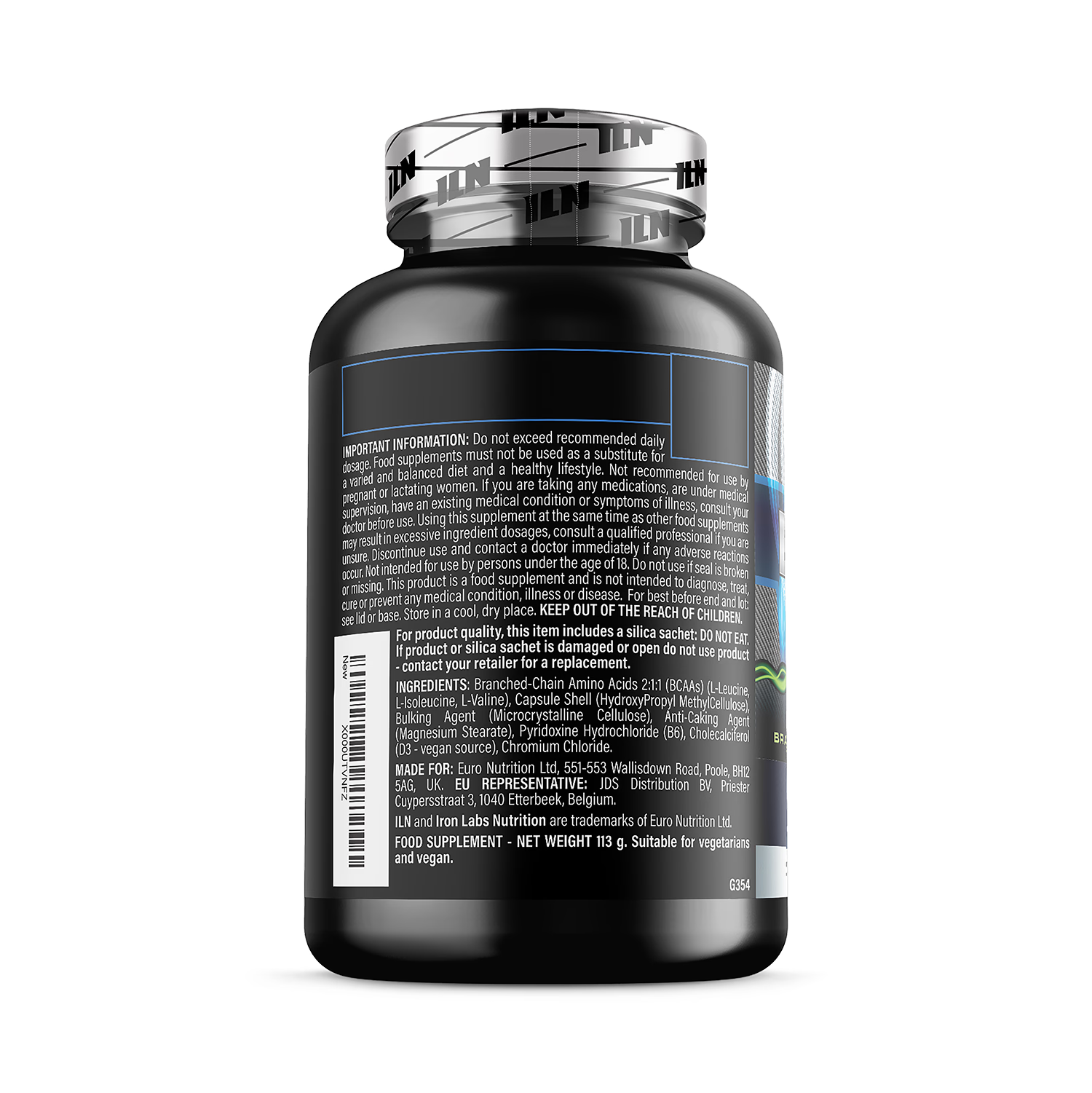Iron Labs BCAA capsules 3000mg 150 vegetarian capsules, UK version