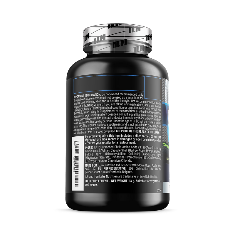 Iron Labs BCAA capsules 3000mg 150 vegetarian capsules, UK version