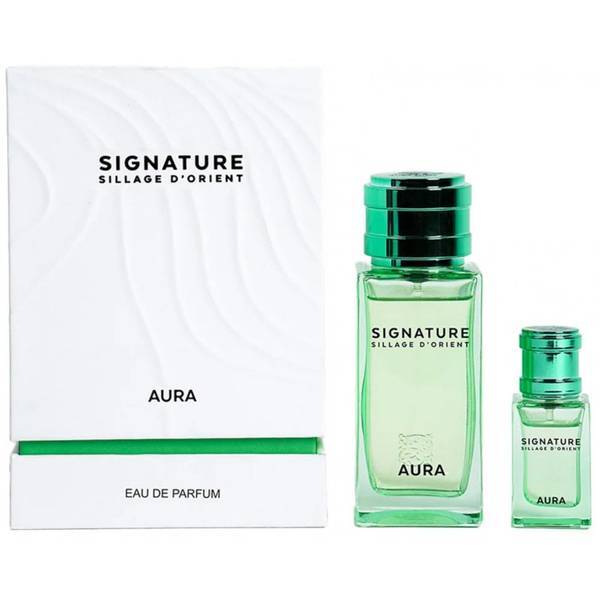 Signature Aura unisex fragrance 100ml set with funnel (British brand)