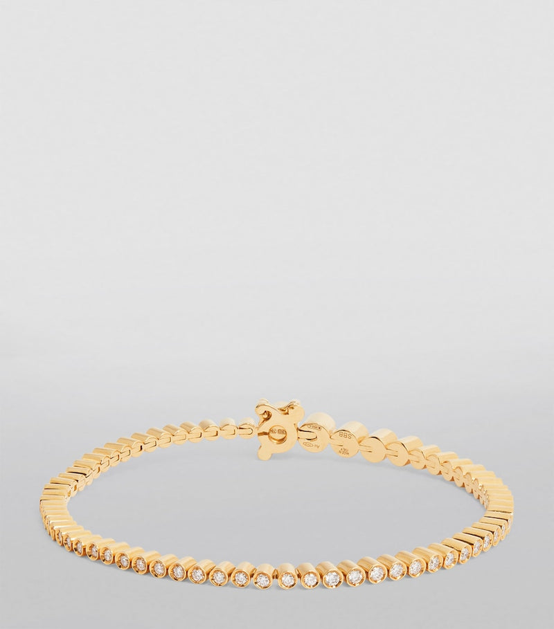Sophie Bille Brahe yellow gold diamond tennis bracelet (British brand)