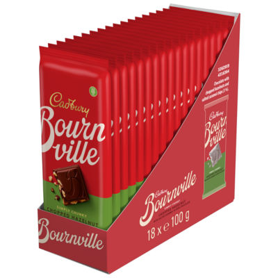 Cadbury Bournville dark chocolate hazelnut bar 100g (British brand)