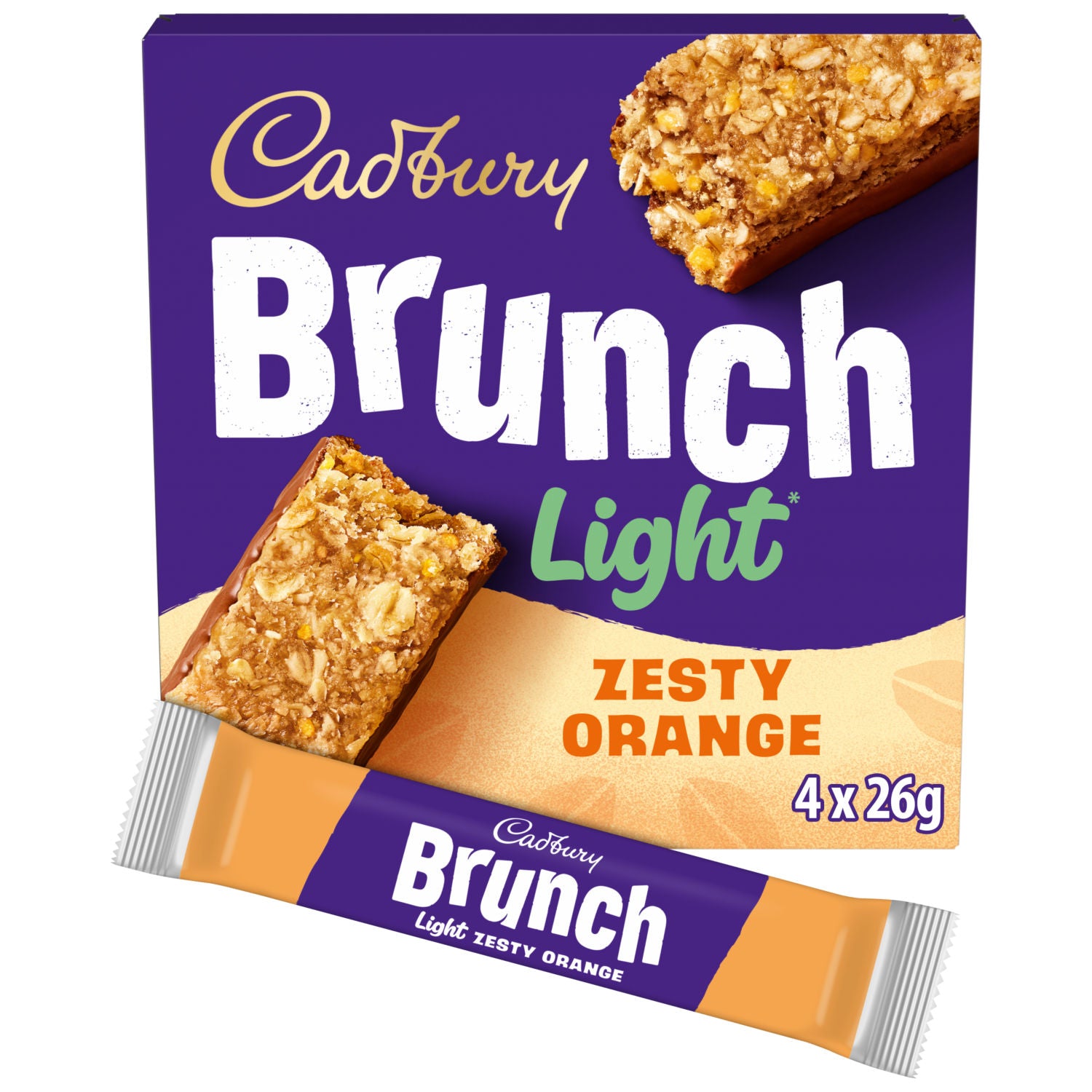 Cadbury Brunch Light Orange cereal bars 104g, UK version