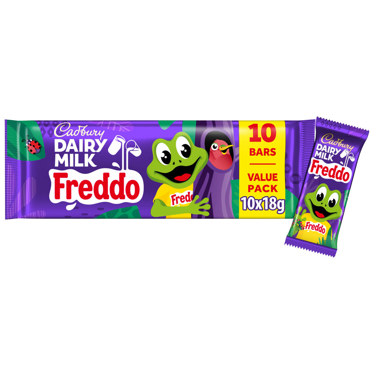 Cadbury Dairy Milk Freddo chocolate bar multipack 180g, imported from the UK