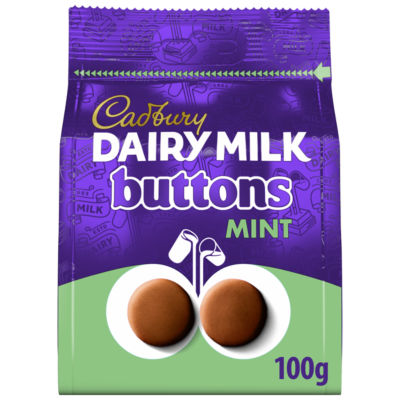 Cadbury mint chocolate buttons 100g (British brand)