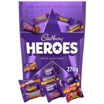 Cadbury Heroes chocolate assorted pouch 270g (British brand)