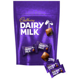Cadbury Dairy Milk chocolate chunks pouch 300g, imported from the UK