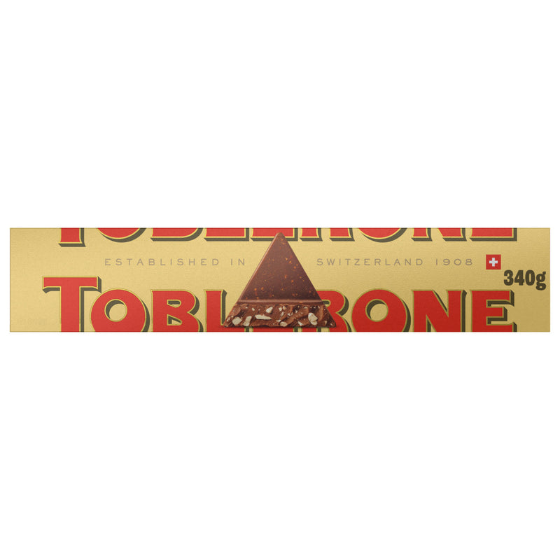 Toblerone milk chocolate honey almond nougat 340g, imported from the UK