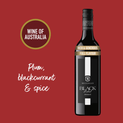McGuigan Black Label Shiraz red wine 75cl - British product