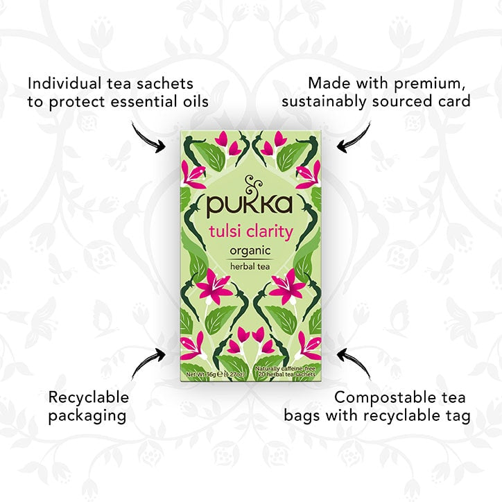 Pukka Tulsi Clarity 20 Tea Bags GOODS Holland&Barrett