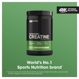 Optimum Nutrition Micronised Creatine Monohydrate unflavoured powder 634g, imported from the UK