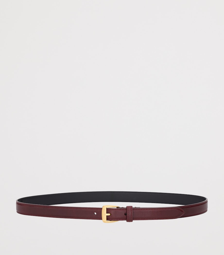 Saint Laurent leather belt trapezoid buckle calfskin - British product