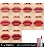 Givenchy Le Rouge Sheer Velvet Refillable Matte Lipstick, UK version