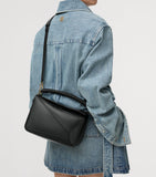 LOEWE small leather woven top-handle bag, UK version