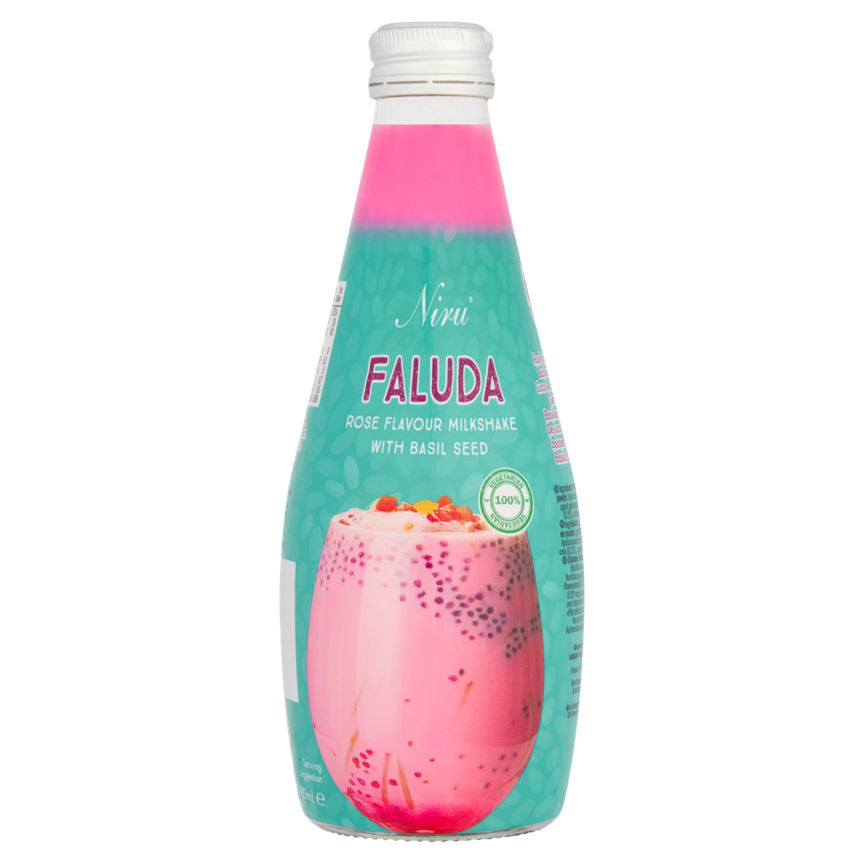 Niru Faluda Rose Flavour Milkshake with Basil Seed 290ml