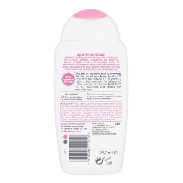 Femfresh Soothing Wash 250ml GOODS Superdrug   