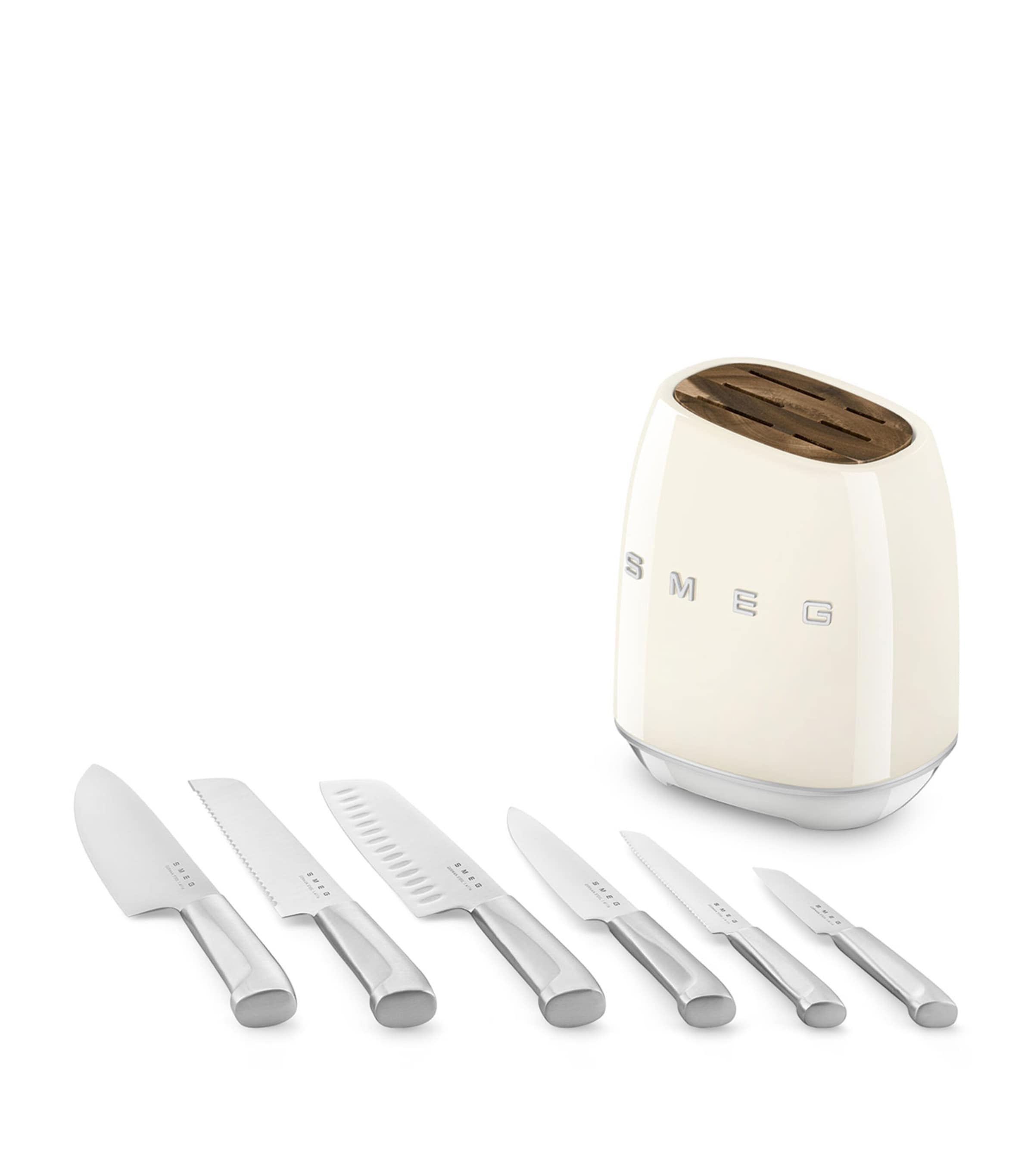 Smeg knife block set (British brand)