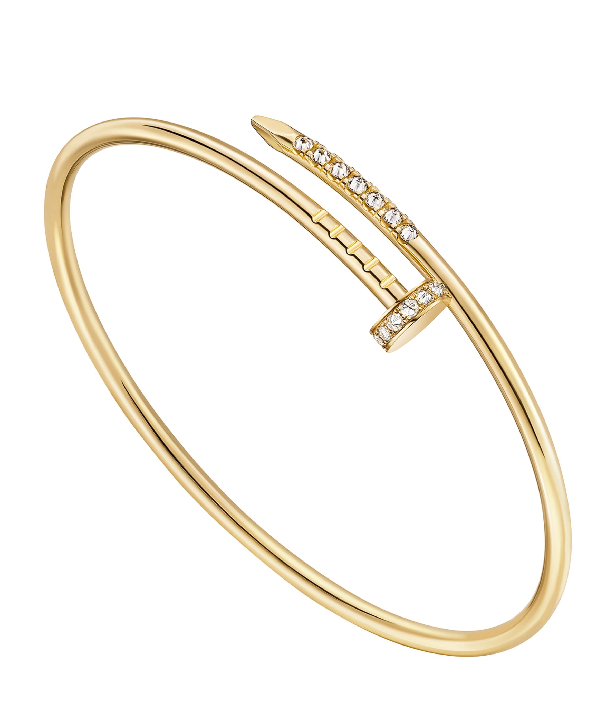 Cartier Juste Un Clou yellow gold diamond bracelet (British brand)