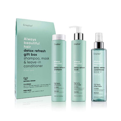 Superdrug Erayba Detox Refresh Shampoo Mask & Leave In Conditioner Set 250ml Shampoo 250ml Mask 200ml Conditioner- Buy online at McGrocer